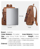 FADEON Leather Laptop Backpack for Women Designer 156 inch PU Laptop Bag Ladies Travel Computer Work Backpack Brown