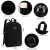 Black Backpack for School Teens Boys and Girls Lightweight Casual Soft Corduroy Back Pack for Men and Women Large Cute K