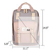 Himawari BackpackTravel Backpack for Women 149 College Vintage Waterproof Bag Work Backpack for 14inch LaptopGreyPinkHIM