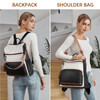 BOSTANTEN Leather Laptop Backpack for Women Designer Travel Backpack with Laptop Compartment Ladies Computer Shoulder Ba