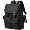 Colins Keirs Black Backpack for Men 16 Inch Laptop Backpack with Computer Compartment Drawstring Slim Waterproof Tech Ba