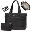 LOVEVOOK Laptop Tote Bag for Women 17 Inch Large Puffer Work Computer Tote Bags for Teacher Nurse Quilted Womens Purse T