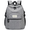 abshoo Classical Laptop Travel Backpack for Women Men College School Bookbag With USB Charging Port Grey