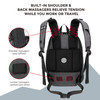 Swissdigital Design Mens Massage Travel Backpack USB Charging Port Large Capacity Laptop Backpack Suitable for Business