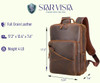 STAR VISTA 156 Trajan Vintage Full Grain Leather Laptop Backpack for Men Multi Pockets Casual Outdoor Business Travel Ru