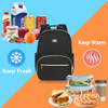 MATEIN Work Backpack with Lunch Compartment Insulated Quilted Lunch Backpack for Women Water Resistant Lunchbox Back Pac