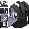 Backpack for Men and Women School Backpack for Teens Black Backpack for Boys with USB Charging Port Fits 156 Inch Laptop