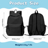 UPPACK Black School Backpack For Girls Boys High Middle school college Backpack Bookbag Cute Aesthetic Backpacks Lightwe