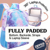 Fenrici Tie Dye Backpack for Girls Teens Girls Backpack for School Kids Bookbags with Padded Laptop Compartment Tie Dye