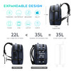 BANGE Backpack with AntiTheft Vacuum Compression Travel BackpackExpandable Backpacks with Pump for Airplanes