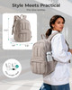 BAGSMAT Womens Backpack Travel Laptop Backpack for Women Quilted College Laptop Bookbag Work Back Pack for Women Cute Co