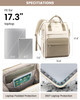 LOVEVOOK Laptop Backpack for Women 17 Inch Work Teacher Nurse Bag Large Capacity Business Computer Backpack Purse with U