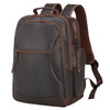 TIDING Full Grain Leather 173 Inch Laptop Backpack for Men Large Capacity Travel Weekender Camping Daypack Rucksack