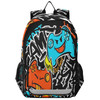 Glaphy Colorful Joystick Video Game Graffiti Backpack School Bag Lightweight Laptop Backpack Student Travel Daypack with