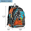 Glaphy Colorful Joystick Video Game Graffiti Backpack School Bag Lightweight Laptop Backpack Student Travel Daypack with