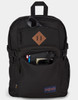 JanSport Main Campus FX Backpack Travel or Work Bag w 15Inch Laptop Pack with Leather Trim Black