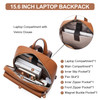 BOSTANTEN Leather Backpack for Women 156 inch Laptop Backpack Purse Casual Business Travel Computer Shoulder Bags with T