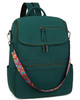 FADEON Laptop Backpack for Women Leather Travel Backpack with Laptop Compartment Designer Ladies Computer Backpacks Gree