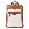 CLUCI Leather Laptop Backpack for Women 156 inch Computer Backpack Travel Large Business Work Daypack Offwhite with Brow