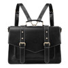 ECOSUSI Backpack for Women Briefcase Messenger Laptop Bag Vegan Leather Satchel Work Bags Fits 156 inch Laptops Black