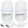 Wireless Bridge Ubiquiti LOCO5AC PRECONFIGURED Bundle of 2 Ubiquiti Nanostation LOCO 5AC Point to Point Outdoor WiFi Bri