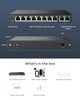 REOLINK PoE Switch with 8 PoE and 2 Gigabit Uplink Ports Ideal for REOLINK RLN36 NVR and Power Over Ethernet IP Cameras