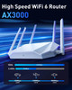 WiFi Router Routers for Wireless Internet AX3000 WiFi 6 Router with 6 WiFi Antenna Covers up to 3500 sqft Connect 105 De