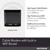 NETGEAR Cable Modem WiFi Router Combo C6250 Compatible with All Cable Providers Including Xfinity by Comcast Spectrum Co