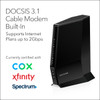 NETGEAR Nighthawk Modem Router Combo CAX30 DOCSIS 31 Cable Modem and WiFi 6 Router AX2700 27 Gbps Compatible with Xfinit