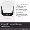 NETGEAR Cable Modem WiFi Router Combo C6220 Compatible with All Cable Providers Including Xfinity by Comcast Spectrum Co
