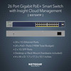 NETGEAR 26Port PoE Gigabit Ethernet Smart Switch GS724TP Managed 24 x 1G 24 x PoE 190W 2 x 1G SFP Optional Insight Cloud
