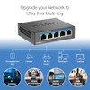 DLink 5Port 25GB Unmanaged Gaming Switch with 5 x 25G MultiGig Network Fanless Plug Play DMS105Black