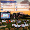 Inflatable Projector Screen 14FT Outdoor Movie Screen Blow Up for Movie Parties Backyard Outside with Air Blower and Car