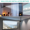 WALI Foldable Projector Wall Mount Fully Adjustable Projector Holder with 360 Rotating Gimbal Wall Mount Stand for 14 M4