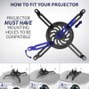VIVO Universal Adjustable Ceiling Projector Mount for Regular and Mini Projectors Projection Mount with Extending Arms B