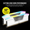 CORSAIR VENGEANCE RGB DDR5 RAM 32GB 2x16GB 6000MHz CL36444496 135V Intel XMP 30 Desktop Computer Memory White CMH32GX5M2