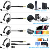 Joso Wired One Ear Headset with Mic Single Ear Headset for PS5PS4XboxSwitchPCiPadMac Tablet with 35mm to Type C USBA Ada