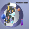 Switch OLED Protective Case Switch OLED Glitter Case with Tempered Glass Screen Protector and Thumb Grip Caps Space Them