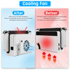 GLDRAM Cooling Fan for Nintendo Switch OLED Dock Cooler Replacement Dock Accessories with Blue Light for 2021 OLED Dock