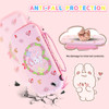 HYPERCASE Cute Bunny Switch OLED Case Kit Pink Accessories Bundle Kit with Switch OLED Travel Carrying Bag Hard PC OLED