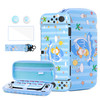 HYPERCASE Cute Cartoon Duck Switch OLED Carrying Travel Bag Blue Pouch for OLED Console Accessories Storage with Hardshe