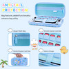 HYPERCASE Cute Cartoon Duck Switch OLED Carrying Travel Bag Blue Pouch for OLED Console Accessories Storage with Hardshe