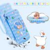 HYPERCASE Cute Cartoon Duck Switch OLED Carrying Travel Bag Blue Pouch for OLED Console Accessories Storage with Hardshe