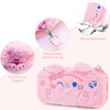 FUNDIARY Pink Travel Carrying Case for Nintendo Switch and Switch OLED Cute Anime Bunny Accessories Bundle for Switch Co