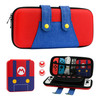 FUNDIARY Travel Carrying Case for Nintendo Switch and Switch OLED with Super Mario Design Red and Blue Accessories Bundl