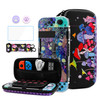 HYPERCASE Cute Carrying Case Set for Nintendo Switch Accessories Magical Mushroom Hard Travel Storage Bag with Glitter P