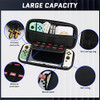 FUNDIARY Black Travel Carrying Case for Nintendo Switch OLED with Monster Hunter Design Shockproof Accessories Kit with