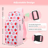 FANPL Carrying Case for Nintendo Switch 2OLEDSwitchLite Travel Bag Pink Shoulder Backpack Set with Game Case and Thumb G