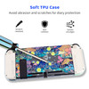 RHOTALL Cute Mushroom Clear Hard Case Compatible with Nintendo Switch Glitter Protective Cover Accessories for Switch Co