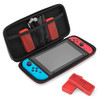 TALK WORKS Travel Case for Nintendo Switch Carrying Case Storage Durable Dual Zippers Rugged Handle Side Pocket Divider
